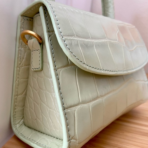 By Far Mini Sage Green Leather Crossbody Bag - Picture 3 of 8